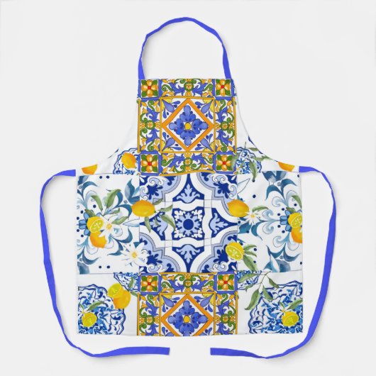 Tablier Style sicilien, art d'été Tout-en-un Imprimer Tabl (Recto)