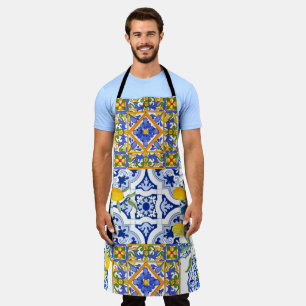 Tablier Style sicilien, art d'été Tout-en-un Imprimer Tabl