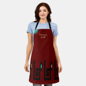 Tablier Style Sud-Ouest Deep Chili Red Company Apron (Porté)