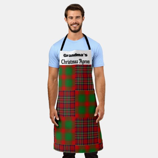 Tablier Style Tartan Plaid Rustique Classique Design Noël (Porté)