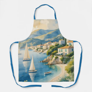 Tablier Style vintage Côte d'Azur Voyage en France