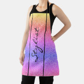 Tablier Styliste des cheveux mignons Script Rainbow Partie (Insitu)