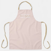 Tablier Stylo Cheveux en or rose vif Script Nom du salon (Recto)