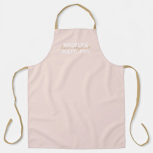 Tablier Stylo Cheveux en or rose vif Script Nom du salon