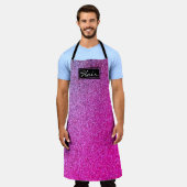 Tablier Stylo Parties scintillant moderne Pink Purple Ombr (Porté)