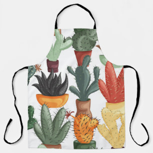 Tablier Succulents, cactus : mignon motif floral.