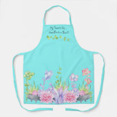 Tablier Succulents d'aquarelle mignonne partout sur la sur (Recto)