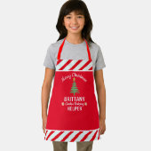 Tablier Sucre de canne blanc et rouge de Noël personnalisé (Insitu)