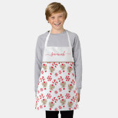 Tablier Sucre de canne de Noël Red Kid Apron (Porté)