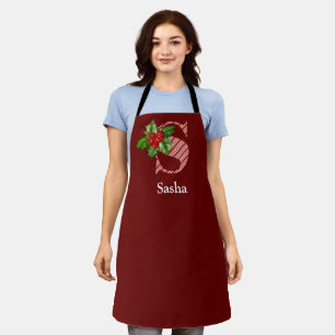 Tablier Sucre de canne et monogramme Holly S