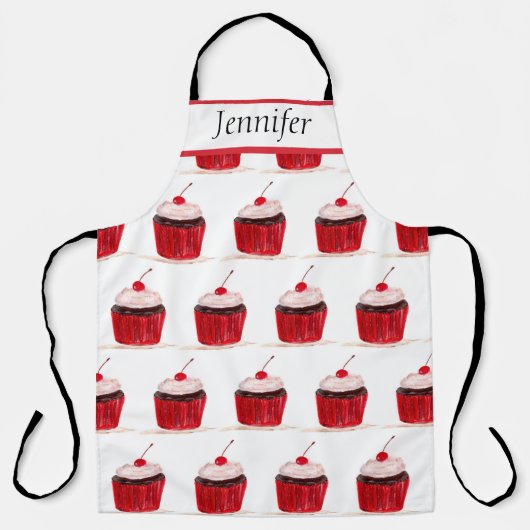 Tablier Sucres de Cupcake à la main Cute de cuisson (Recto)