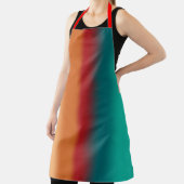 Tablier Sud-Ouest Orange rouge Turquoise arc-en-ciel rayur (Insitu)