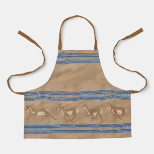 Tablier Sud-ouest Pronghorn Antelope Bordure bleue Petite