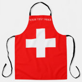 Tablier Suisse personnalisée Drapeau Suisse Europe Suisse (Recto)