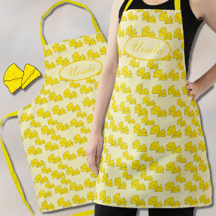 Tablier Suisses Fromage Doodle Jaune Apron avec nom