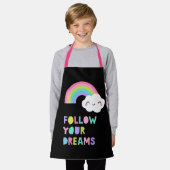 Tablier Suivez vos rêves Cute Rainbow Cloud (Porté)