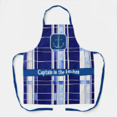 Tablier Summer Navy Blue Boat Collection de rayures modern (Recto)