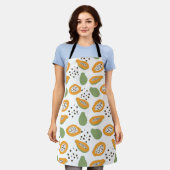 Tablier Summer Papaya Tropical Fruit Patterned (Porté)