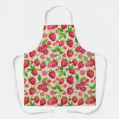 Tablier Summer Raspberry Garden Botanical Fruit Pattern (Recto)