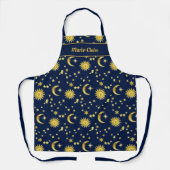 Tablier Sun, Moon & Stars 🌞 🌛 ⭐ avec votre texte (Recto)