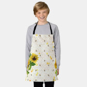 Tablier Sunflower Bee Hive Honeycomb Golden Honey Apron (Porté)