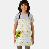 Tablier Sunflower Bee Hive Honeycomb Golden Honey Apron (Insitu)