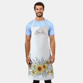 Tablier Sunflower Meadow Script Quote Friends Gift (Porté)