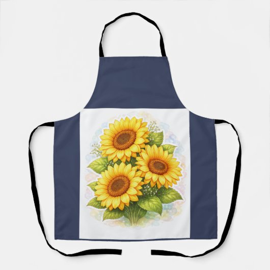 Tablier Sunflower Watercolour Apron (Recto)