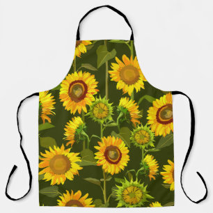 Tablier Sunflowers motif continu été