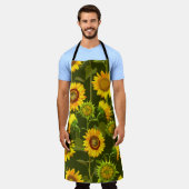Tablier Sunflowers motif continu été (Porté)