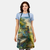 Tablier Sunlit Garden Pathway Gate Scene (Porté)