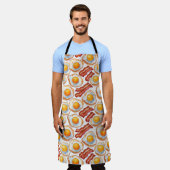 Tablier Sunny Side Up & Crispy - Oeufs d'aquarelle et Baco (Porté)