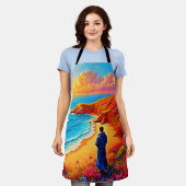 Tablier Sunset Beach Solitude Design de sérénité (Porté)