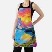 Tablier Sunset Mountain Lake Majesty Art (Insitu)