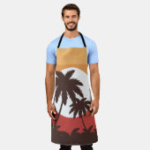 Tablier Sunset Tropical Palm Beach Vintage (Porté)