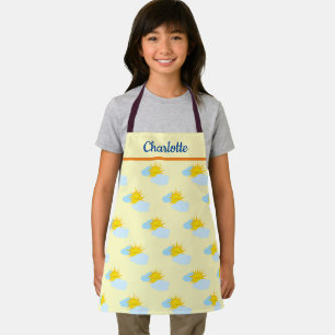 Tablier Sunshine Smiles Girl Boy Cute Motif d'illustration
