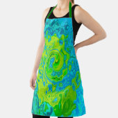 Tablier Super Chartreuse et Aquamarine Liquide Swirl (Insitu)