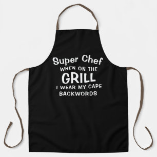 Tablier Super Chef Amusant Superhero Cape BBQ Grill Aprons