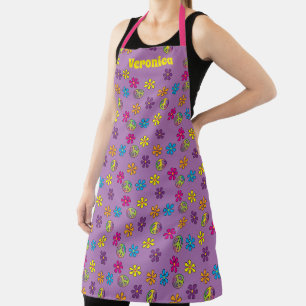 Tablier Super Hippie Paix et douche à fleurs