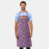Tablier Super Hippie Paix et douche à fleurs (Porté)