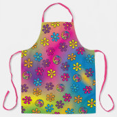 Tablier Super Hippie Paix et Douche Fleur Tee Tee (Recto)