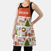 Tablier Super Hippie Retro Joyeux Noël Père Noël Funny (Insitu)