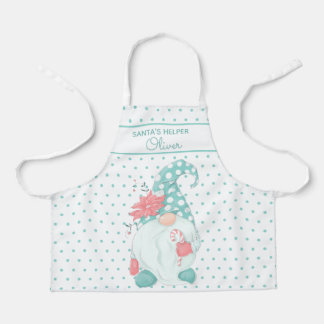 Tablier Super Mignon Santa Aide Noël Gnome Pastel