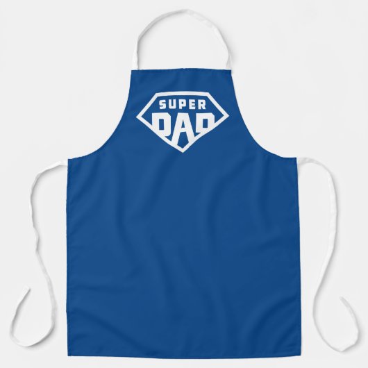 Tablier Super Papa Moderne Simple et Cool Superhero (Recto)
