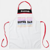 Tablier Super Papa Pile Baker Papa BBQ Chef (Recto)