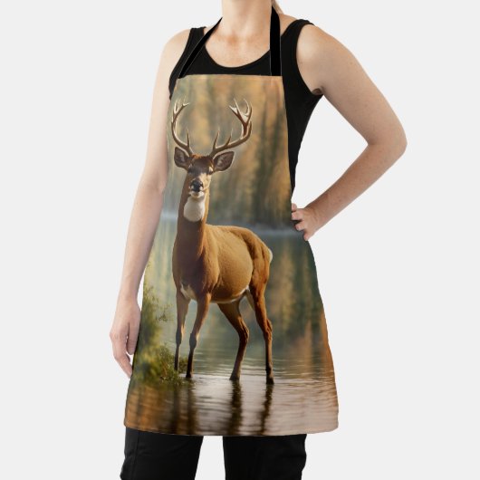 Tablier Superbe canard à douze points dans les eaux d'auto (Insitu)