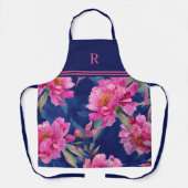 Tablier Superbe Fleur Rose Monogrammée (Recto)