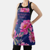 Tablier Superbe Fleur Rose Personnalisée (Insitu)