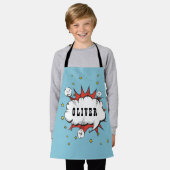 Tablier Superhero Comic Speech Bubble Boy Name (Porté)