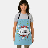 Tablier Superhero Comic Speech Bubble Boy Name (Insitu)